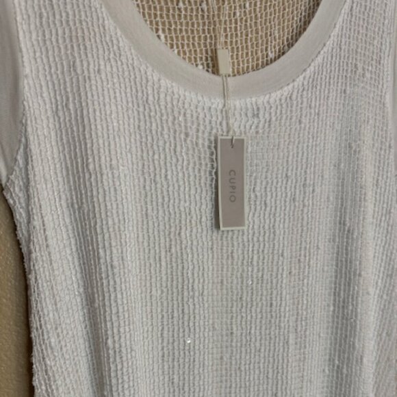 Cupio Layered Embroidered White Tank Top Womens Size M BNWT - Picture 3 of 6